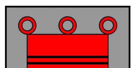 Das Vorarlberger Landeswappen. Auf einem silbernen Schild ruht das mit drei gleich breiten, schwarz befransten Lätzen versehene rote Montfortische Banner, das am oberen Rande drei rote Ringe trägt. Quelle: www.vorarlberg.at