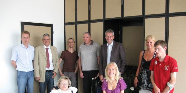 VertreterInnen von Reiz-Selbstbestimmt Leben, ÖZIV und Integration Vorarlberg beim Vorarlberger Verkehrslandesrat Karlheinz Rüdisser.