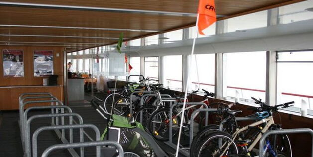 Auf dem Fahrraddeck der MS Vorarlberg. Quelle: http://www.bodenseeschifffahrt.at/fahrrad