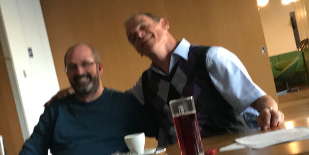 Markus Ender und Eberhard Zumtobel bei der Obmann Übergabe.