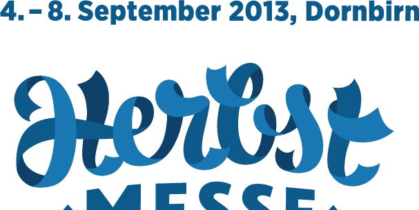 Das Logo der Dornbirner Herbstmesse in blauer Farbe.