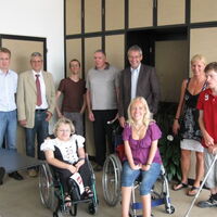 VertreterInnen von Reiz-Selbstbestimmt Leben, ÖZIV und Integration Vorarlberg beim Vorarlberger Verkehrslandesrat Karlheinz Rüdisser.